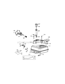 170-C0A_Fuel_Tank Diagram and Parts List for 170-C0A  MTD Engine