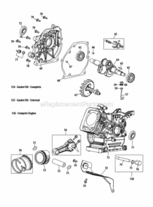 170-Su_Crankcase Diagram and Parts List for 170-SU  MTD Engine