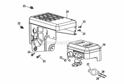 170-Su_Muffler Diagram and Parts List for 170-SU  MTD Engine