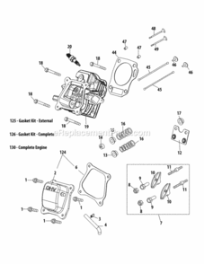 170-Tu_Cylinder_Head Diagram and Parts List for 170-TU  MTD Engine