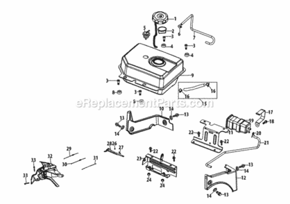 178-Lu_Fuel_Tank_And_Mounting Diagram and Parts List for 178-LU  MTD Engine