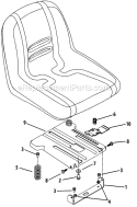 Part Location Diagram of 703-06941-0691 MTD Seat Bracket