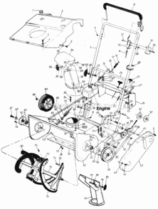 Parts_Snow_Throwers Diagram and Parts List for 180-098 1988 MTD Snow Blower