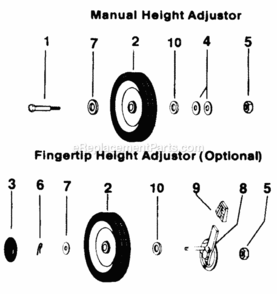 Wheel_Assembly Diagram and Parts List for 181-424D031  MTD Lawn Mower