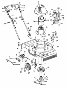 General_Assembly Diagram and Parts List for 184-427-134 1994 MTD Lawn Mower