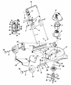 General_Assembly Diagram and Parts List for 185-707-352 1995 MTD Lawn Mower