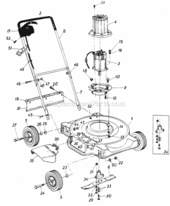 Parts Diagram and Parts List for 186-070-000 1986 MTD Lawn Mower