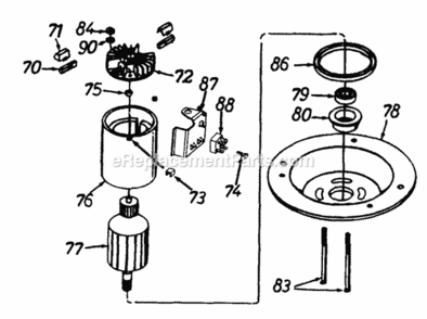 Motor_Assembly Diagram and Parts List for 186-407-729 1996 MTD Lawn Mower