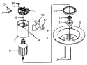 Part Location Diagram of 624-0070 MTD End Shield Assembly. W/plug