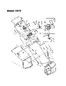 Upper control housing/handle/bag Diagram and Parts List for 970-979  MTD Lawn Mower