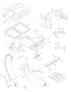 Part Location Diagram of 723-0476 MTD Strap-chute (6.12