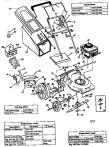 Replacement Parts Diagram and Parts List for 11A-510N720  MTD Lawn Mower