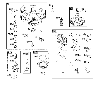 Crankcase cover/sump Diagram and Parts List for 17ADFACW093  MTD Lawn Mower