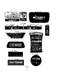 Decals Diagram and Parts List for 31AS68SF799  MTD Snow Blower