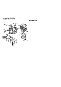 Over Head Valve 2 Diagram and Parts List for 663  MTD Lawn Tractor