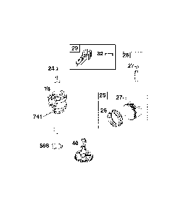 Crankshaft Diagram and Parts List for 12A-A15W793  MTD Lawn Mower