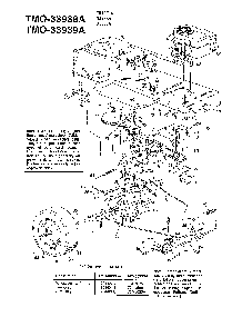 42" tractors/wheel and muffler chart Diagram and Parts List for 33939A  MTD Lawn Tractor