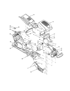 Tractor Body 1 Diagram and Parts List for 607  MTD Lawn Tractor