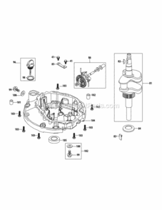 1P65N0A_Crankshaft_And_Crankcase_Cover Diagram and Parts List for 1P65N0A  MTD Engine