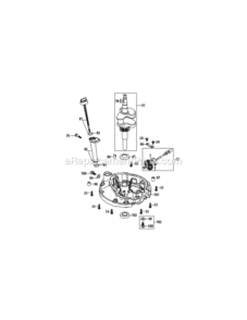 1P65Tg_Crankshaft_And_Crankcase_Cover Diagram and Parts List for 1P65TG  MTD Engine