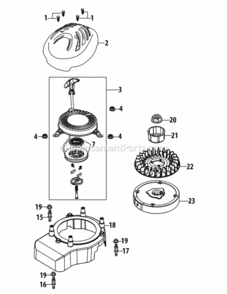 1P70C0A-11_Flywheel_And_Shroud Diagram and Parts List for 1P70C0A-11  MTD Engine
