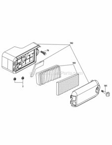 1P70L0A-11_Air_Cleaner Diagram and Parts List for 1P70L0A-11  MTD Engine
