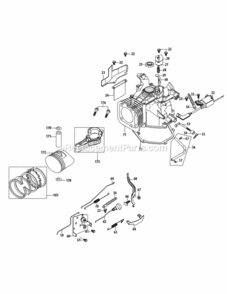 1P70L0A-11_Crankcase Diagram and Parts List for 1P70L0A-11  MTD Engine