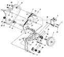 Page B Diagram and Parts List for 210-020-002 1990 MTD Tiller