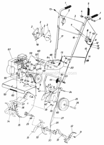 Parts Diagram and Parts List for 210-031-192  MTD Tiller
