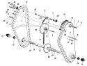 Page B Diagram and Parts List for 210-406-121 1990 MTD Tiller