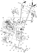 Page B Diagram and Parts List for 211-031-000 1991 MTD Tiller