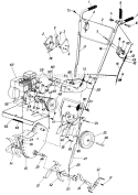 Page B Diagram and Parts List for 211-031-382 1991 MTD Tiller