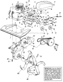 Page C Diagram and Parts List for 211-381-031/2825-958 1991 MTD Tiller