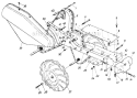Page E Diagram and Parts List for 21406S 1985 MTD Tiller
