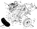 Page E Diagram and Parts List for 21430-7 1987 MTD Tiller
