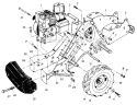 Page E Diagram and Parts List for 21430C 1986 MTD Tiller