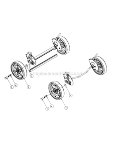 Wheel_Component_Push Diagram and Parts List for 214IP 51B-330-195 MTD Lawn Mower