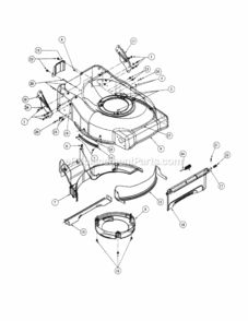 Cutter_Deck Diagram and Parts List for 214KW 51A-330-195 MTD Lawn Mower
