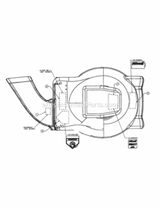 Decal Diagram and Parts List for 214KW 51A-330-195 MTD Lawn Mower
