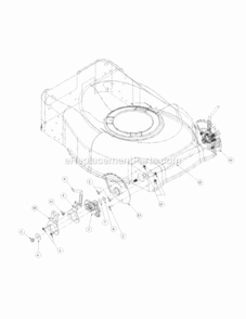 Front_Axle Diagram and Parts List for 214KW 51A-330-195 MTD Lawn Mower