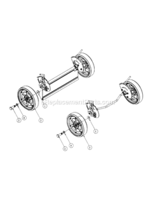 Wheel_Component Diagram and Parts List for 214KW 51A-330-195 MTD Lawn Mower