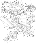 Page A Diagram and Parts List for 215-402-000 1985 MTD Tiller