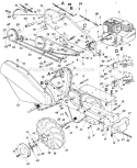 Page A Diagram and Parts List for 215-403-000 1985 MTD Tiller
