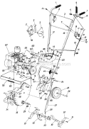 Page B Diagram and Parts List for 216-031-000 1986 MTD Tiller