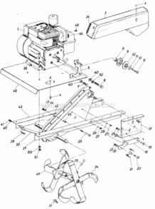 Page C Diagram and Parts List for 216-310-031  MTD Tiller