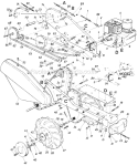 Page D Diagram and Parts List for 216-402-000 1986 MTD Tiller