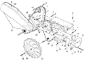 Page E Diagram and Parts List for 216-403-000 1986 MTD Tiller