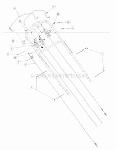 Control_Self_Propelled Diagram and Parts List for 216IP 52B-370-195 MTD Lawn Mower