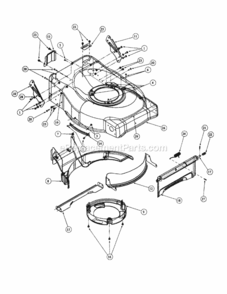 Cutter_Deck_With_Shifter Diagram and Parts List for 216IP 52B-370-195 MTD Lawn Mower