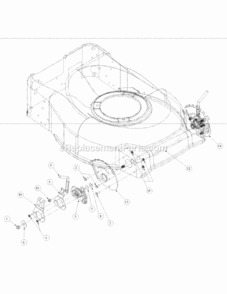 Front_Axle Diagram and Parts List for 216IP 52B-370-195 MTD Lawn Mower